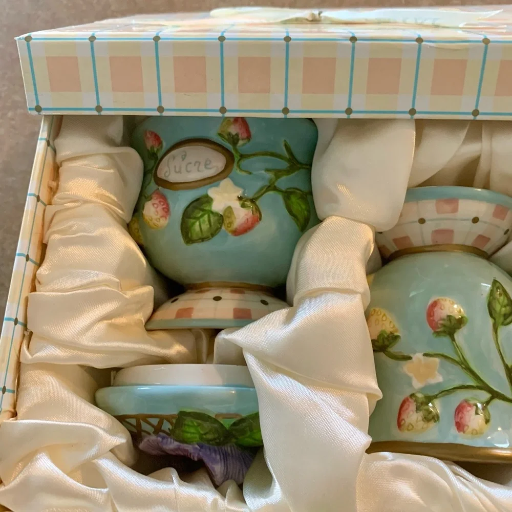 Elaine Voghelle For Silvestri The Whispering Garden Sugar And Cream Tea Set
